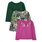 The Children's Place Toddler Girl Long Sleeve 3Pk Set, Sizes 12M-5T