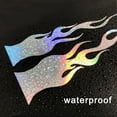 thumbnail image 3 of 4 Pcs 5.7'' Flame Reflective Sticker for Car Vinyl Racing Sports Flame Stripe Decal for Golf Cart Off-Road Vehicles Motorcycles Bike(Gradient), 3 of 4