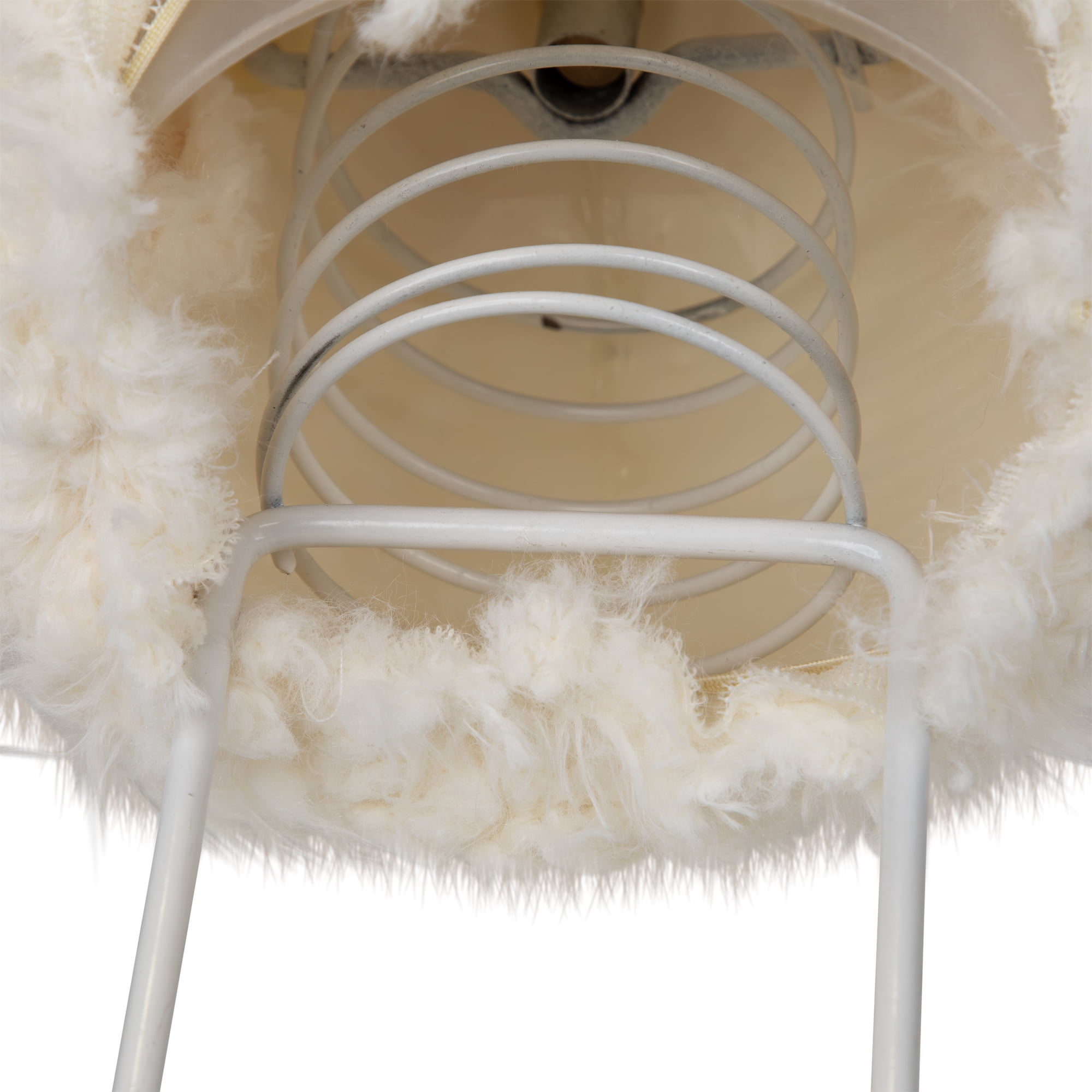 Northlight 16" Shaking Faux Fur Sheep with Bandanna Easter Spring Decoration - White/Pink