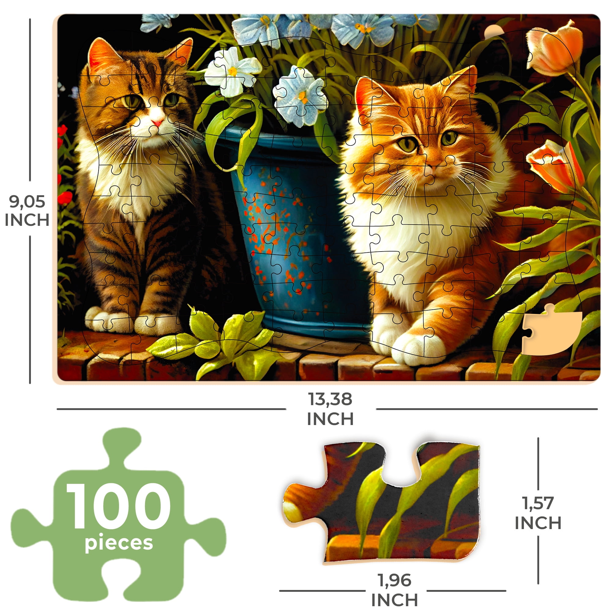 Quokka 100 Piece Dementia Puzzles for Seniors – 3 Set Large Piece Jigsaw Activities with Beavers, Cats and Dog
