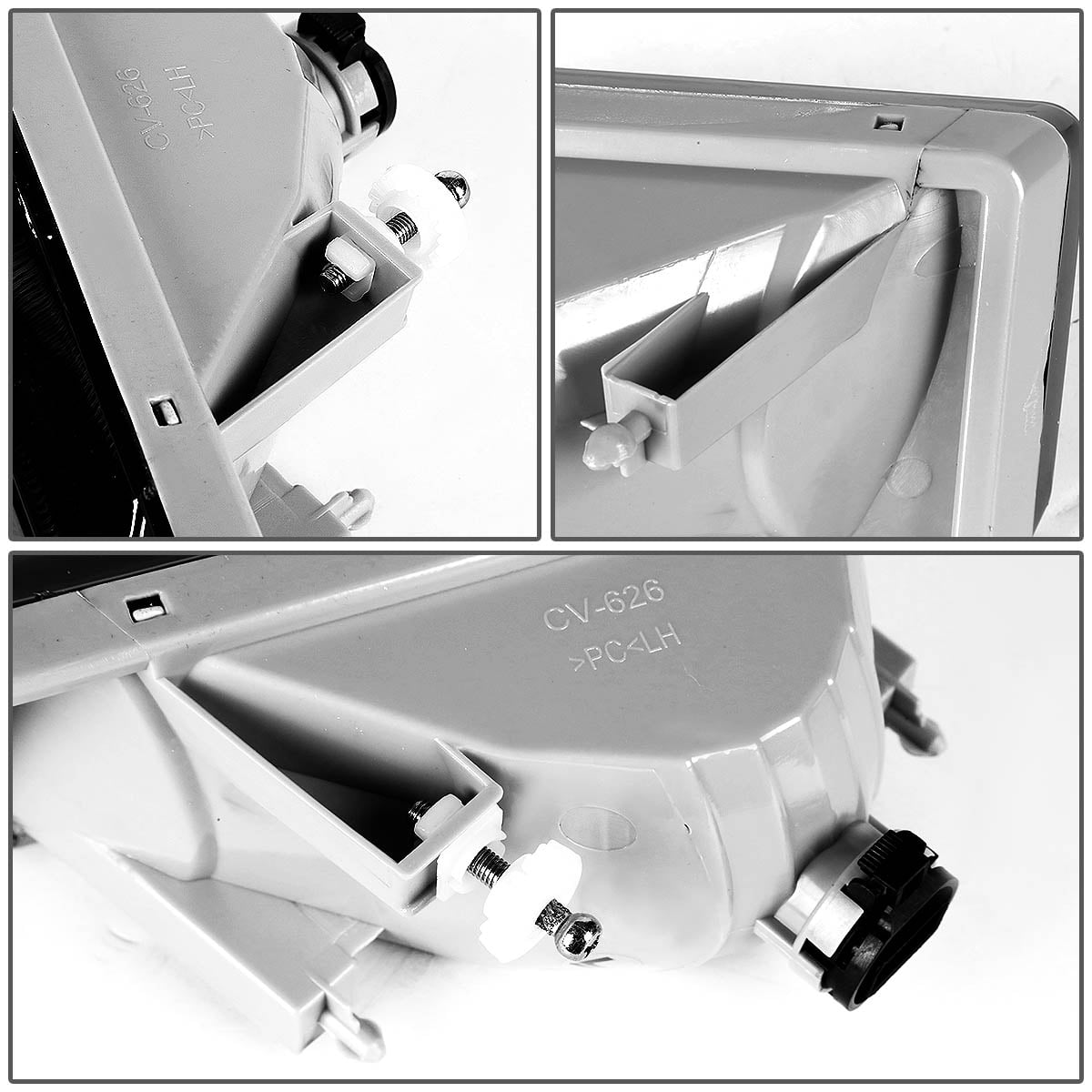 DNA Motoring Pair Smoked Lens Bumper Fog Light Replacement For 07-15 Silverado Sierra Offroad PKG