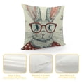 thumbnail image 4 of Qinduosi Pillow Covers Inch Set of Cute Spectacled Bunny Easter Decor Pillow Case Spring Farmhouse Pillows Easter Decorative Throw Cushion Cover, 4 of 5