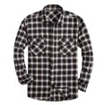 thumbnail image 2 of BiZtdJrK Men's Spring Fall Casual Plaid Workwear Turn Down Collar Long Sleeve Shirts with Pockets Going Out Tops Black XXL, 2 of 4