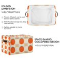 thumbnail image 2 of Yayeee 2 Pack Canvas Storage Basket with Handles for Shelves Fabric Bins Closet Organizer, Orange Geometric Circles, 2 of 8