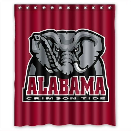 Deyou Alabama Crimson Tide Shower Curtain Polyester Fabric Bathroom Deyou Alabama Crimson Tide Shower Curtain Polyester Fabric Bathroom Size 60x72 Inch