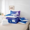 thumbnail image 4 of Christmas Bed In A Bag For Kids Girls,Ombre Gradient Bed Sheets Set,Christmas Snowflake Tree Bed Set,Winter Snow Queen Comforter Set 7 Piece,Blue Purple Bedding Comforter Sets,Soft 3 For All Season, 4 of 4