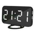 thumbnail image 1 of Yeacher Digital Alarm Clock LED Display with Dual USB Ports Auto Dimmer Mode Easy Snooze Function Modern Mirror Desk Wall Clock with Button Battery Nightlight for Bedroom Home Office, 1 of 7