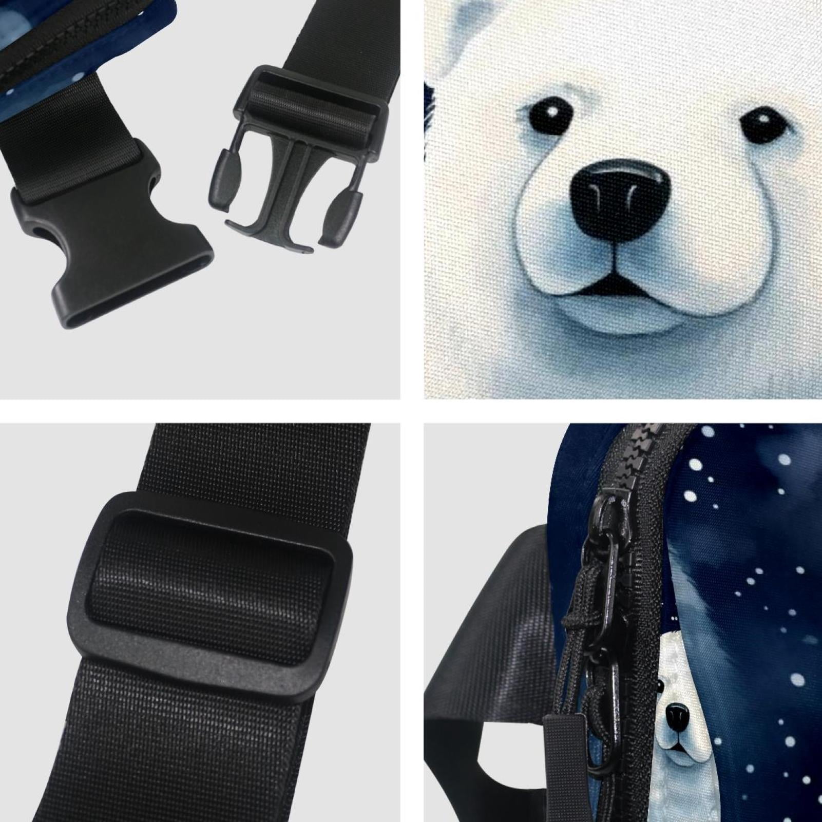 Starry sky polar bear Lightweight Adjustable Running Belt with Extension Strap for Unisex - Fanny Pack Waist Bag for Fitness and Exercise