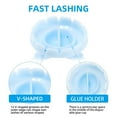 thumbnail image 2 of 100 PCS Glue Rings Disposable Glue Cups Lashes Glue Rings Holder for Eyelashes Extension Supplies Quick Blossom Cups for Nail Art Eyelashes Extension(Blue, Round), 2 of 5