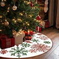 thumbnail image 5 of Antqov Christmas Tree Skirt 24" Small Xmas Tree Skirts Soft Snowflake Merry Christmas Tree Rug for Indoor Outdoor Winter Holiday Party Home Decorations, 5 of 6
