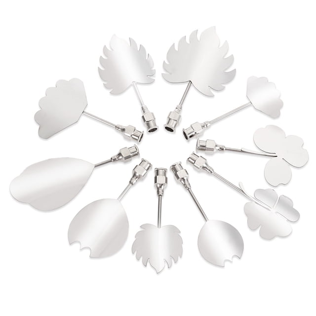 10pcs Stainless Steel 3D Jelly Needles Cake Flower Mold Tools