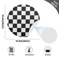 thumbnail image 2 of Ryvnso White and Black Checkered Grid Art Pattern Round Plate Mats Dining Table Placemat Set of 4 for Holiday Decoration, 2 of 7