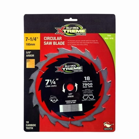 Blumol Xtreme 2036730 7.25 x 0.63 in. 18 Teeth Carbide Tipped Circular Saw Blade