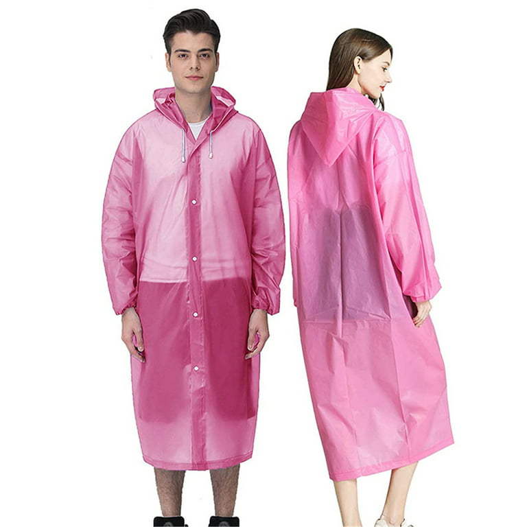 Elbourn 2 Pack Adult Rain Ponchos Waterproof Long Raincoat Women
