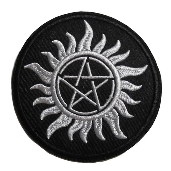 Supernatural Black Anti-Possession Embroidered Iron On Patch