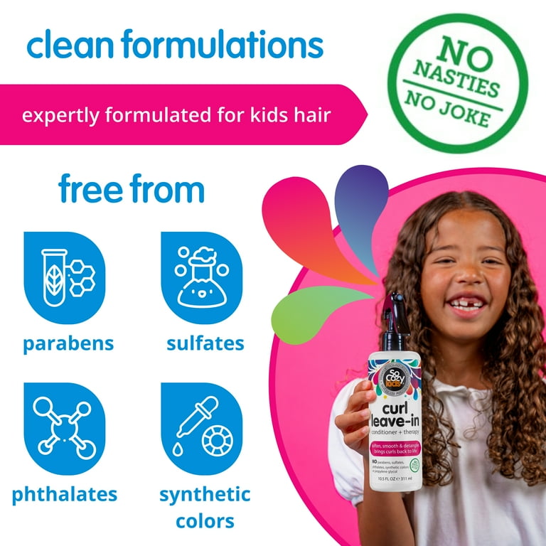 SoCozy Kids Curl Leave In Conditioner + Therapy Spray for Soft