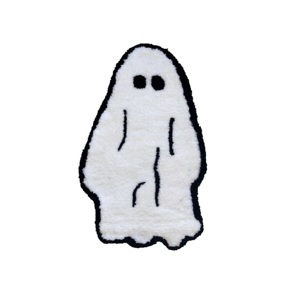 Halloween Decorative Doormat, Happy Halloween Pumpkin Ghost Floor Mat, Non-Slip Welcome Rug for Front Door Porch Entryway Holiday Decor