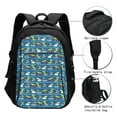 thumbnail image 3 of Pofeuu Dinosaur on the Beach Vacation Print Storage Laptop Backpack with USB Charging Port[Water Resistant] College Computer Bookbag Fits, 3 of 7