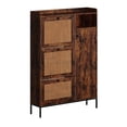 thumbnail image 3 of Bingirl Rattan Shoe Storage Cabinet with 3 Flip Drawers - Freestanding Organizer with Adjustable Shelves for Entryway, Hallway Shoe Rack, 3 of 10
