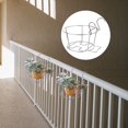 thumbnail image 3 of FRCOLOR Planter Holder Stainless Steel Planter Holder Hanging Flower Pot Rack for Potted Plants,9.45"X9.45"X5.12", 3 of 5