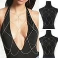 thumbnail image 2 of iaksohdu Breast Chain Sexy Handmade Electroplating Multi-layer Tassel Western Style Decoration Jewelry Stainless Steel Body Bust Chain Women Accessories, 2 of 7