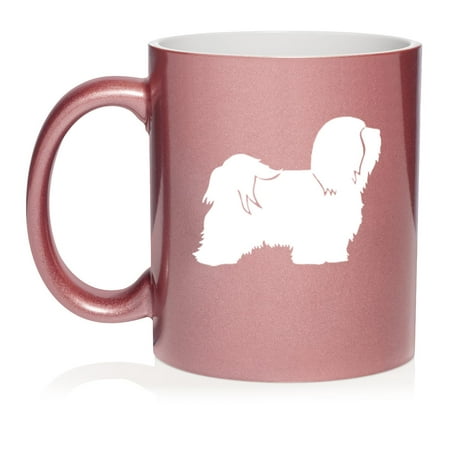 

Havanese Ceramic Coffee Mug Tea Cup Gift for Her Him Friend Coworker Wife Husband Dog Lover (11oz Rose Gold)