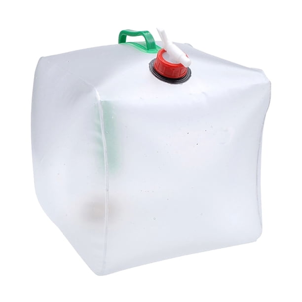 Bolsas de Plástico con Manijas,Balde Plegable de Acampamiento Al Aire Libre 20L,Bolsa de Agua de Pvc Transparente con Enchufe Encendido / Apagado,para el Socorro de Desastres de Senderismo,Bolsas de P
