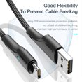 thumbnail image 5 of Microcable Usb Tipo C Cable De Carga Essager 1M Para Huawei Xiaomi Samsung Oneplus (Negro 1M Tipo-C), 5 of 5