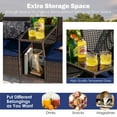 thumbnail image 5 of Costway Patio Rattan Wicker Conversation Set Sofa Cushioned Loveseat Glass Table Navy, 5 of 8