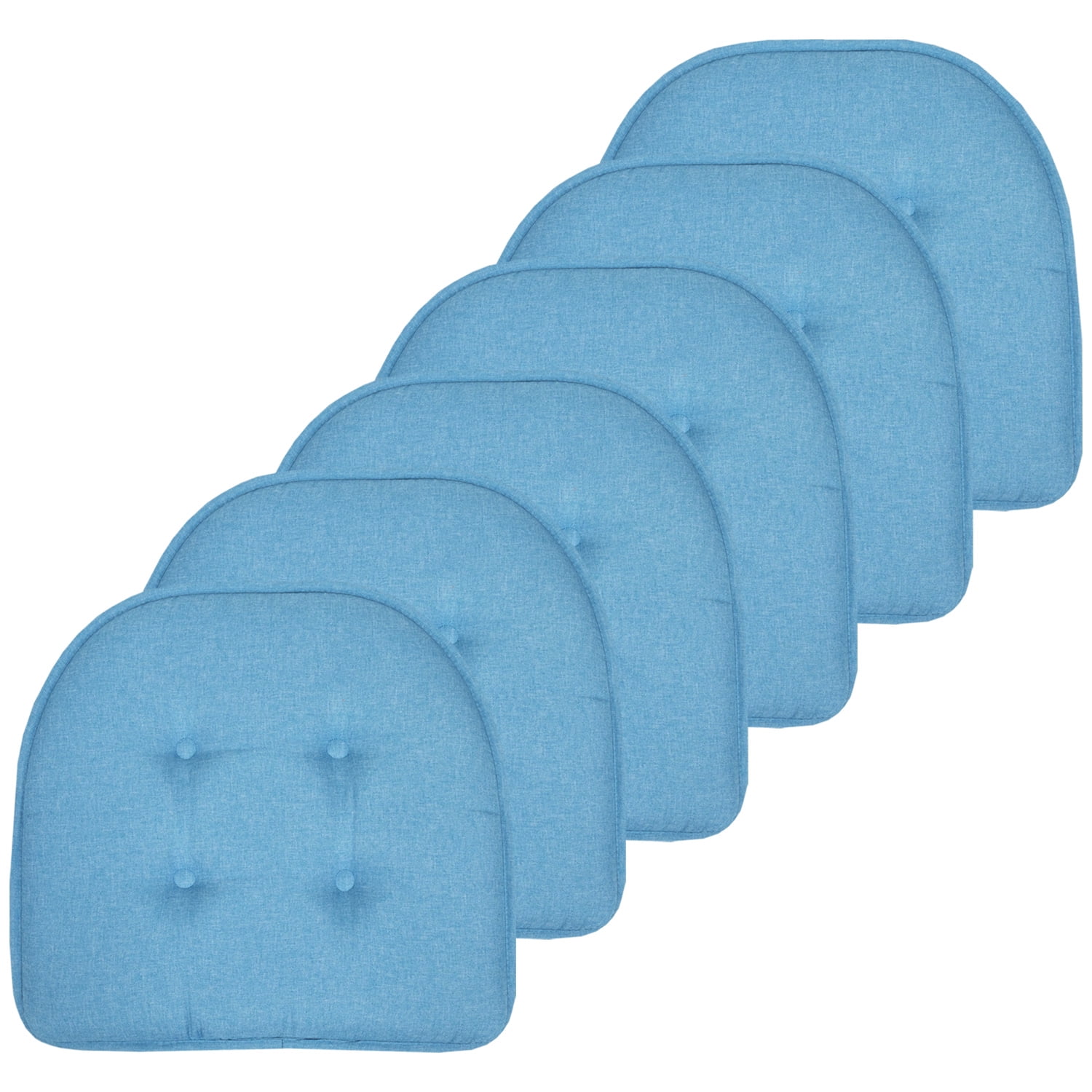 UShaped Memory Foam Chair Pads 6 Pack Turquiose