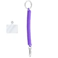 thumbnail image 1 of Lanière de Téléphone Rétractable avec Patch d'Attache, Corde à Ressort Multifonctionnelle, Porte-Clés Anti-Perte, Sangles de Téléphone Portable Violet, 1 of 6