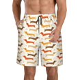thumbnail image 1 of Fotbe Dachshund Trajes de Baño Estampados para Hombre, Shorts de Verano de Secado Rápido, Ropa de Playa, Bañadores-X-Large, 1 of 6