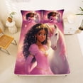 thumbnail image 5 of Erosebridal Cute Black Princess Queen Sheet Sets,Cartoon Animal Unicorn Bed Set For Kids Girls 4pcs, 5 of 6