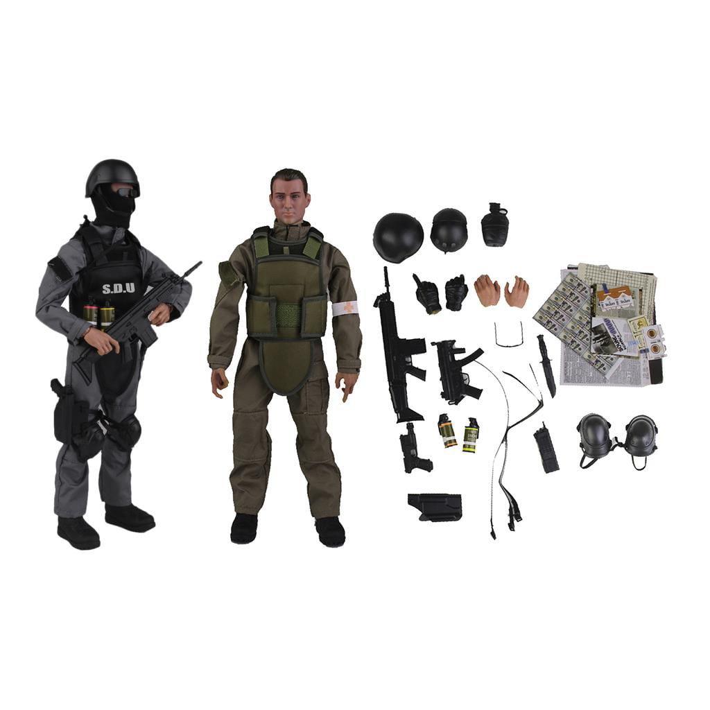 1/6 Military Action Figures Set Super Flexible Movable 12"Doll Soldier PVC Model 
