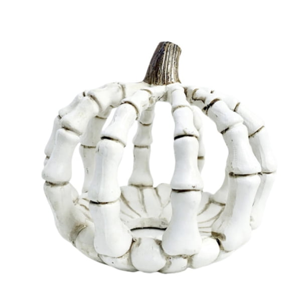 Adorno decorativo para fiesta de Halloween con forma de calabaza y esqueleto, ideal como centro de mesa. 138 x 132 x 12 cm