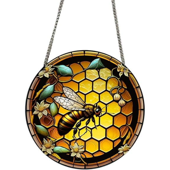 AatoeaX Bee - centric Acrylic Hanging - Honeycomb - themed, Floral - adorned for Nature - inspired Spaces, Kitchen Decor [Bee, Acrylic Hanging, Honeycomb, Floral, Nature - inspired, Kitchen Decor]
