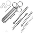 thumbnail image 2 of Meat Injector Syringe, 2-oz Marinade Flavor Injector 304 Stainless Steel with 3 Professional Needles,2 Cleaning Brushes and 4 Silicone O-rings, 2 of 5