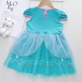 thumbnail image 5 of WIBACKER Baby/Toddler Dress Lantern Short Sleeve Cosplay Princess Dress Up Birthday Gift for Kids Girls Mermaid, 5 of 10