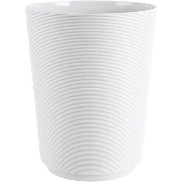 Mainstays Soft Touch White Wastebasket, 1 Each