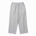 thumbnail image 5 of Jewelreauty Women's Striped Shorts Cotton Linen Straight Leg Elastic High Waist Casual Long Shorts Beach Summer (S, Gray), 5 of 7