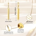 thumbnail image 4 of Pendientes colgantes ALEXCRAFT chapados en oro de 14 quilates para mujer, 48 mm, 4 of 6