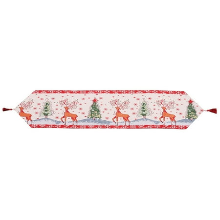 

✪ Christmas Table Runners for Holiday Xmas Party Kitchen Decoration Table Runner