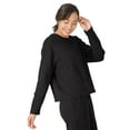 thumbnail image 2 of Hanes Originals Comfywear Women's French Terry Crewneck Pullover Black M, 2 of 4