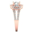 thumbnail image 3 of Three-Stone Engagement Ring for Women - 2.16ct Simulated Diamond in 14K Rose Gold Promise Ring, 3 of 6