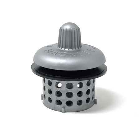

Hair Magnet 3-in-1 Bathtub Hair Catcher Tub Stopper & Cleaning Tool - Drain Protector / Strainer Fits a 1.5”-1.75” Bath - World’s Only Hair Trap w/ Magnet Plug & Hair Remover - Prevent Cos