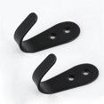 thumbnail image 4 of 12 ganchos negros para pared, ganchos resistentes para colgar abrigos, ganchos sin óxido, montados en la pared con tornillos para llaves, toallas, bolsos, tazas, sombreros, interiores y exteriores., 4 of 5