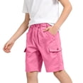 thumbnail image 6 of Boys Cargo Shorts Lightweight Elastic Waist Quick Dry Casual Summer Hiking Outdoor Camping Shorts with Pockets,Sizes 3-15, 6 of 10