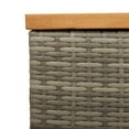 thumbnail image 4 of vidaXL Patio Storage Box Gray 86.6"x19.7"x21.3" Poly Rattan Acacia Wood, 4 of 9