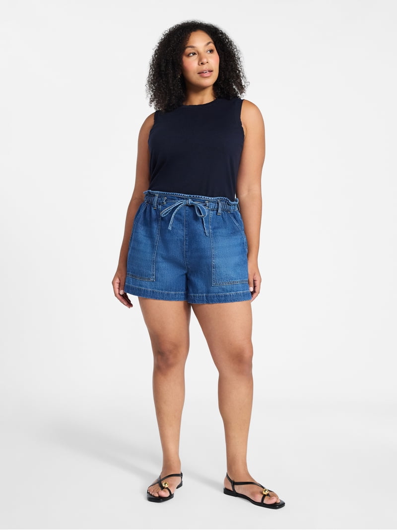Time and Tru Women's Drapey Utility Shorts, 4