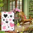 thumbnail image 5 of Romantic Heart and Pet Paw Print Garden Flags Double Sided 12 x 18 Inch Yard Flags,Small Garden Flags for Christmas Outside Outdoor Yard Garden Lawn Decoration Seasons, 5 of 5